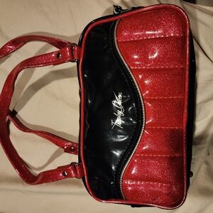 Lux De Ville Trendy Red and Black Women's Bag
